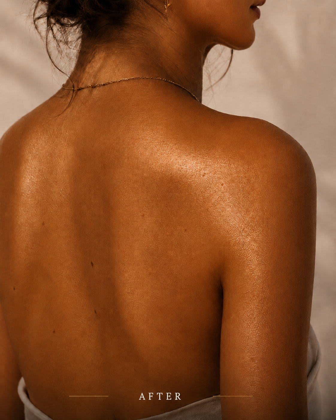After applying Shimmer Sun Elixir